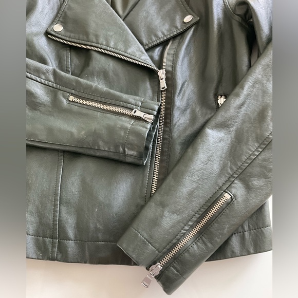 Loft Imitation Leather Jacket - Picture 3 of 4
